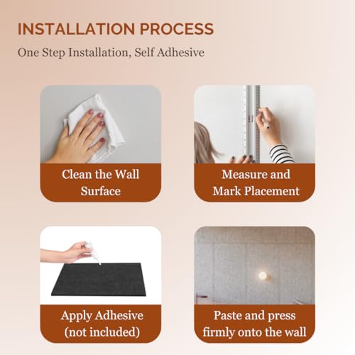 Timber Acoustics® Mute Board – Acoustic Sound Absorption Panels | 1 x 3 ft | Set of 4