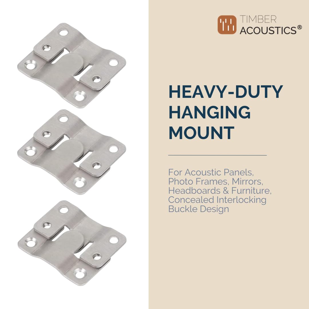 Stainless Steel Wall Mounting Brackets for Acoustic Panel, Photo Frames, Mirrors, Furniture, Headboards