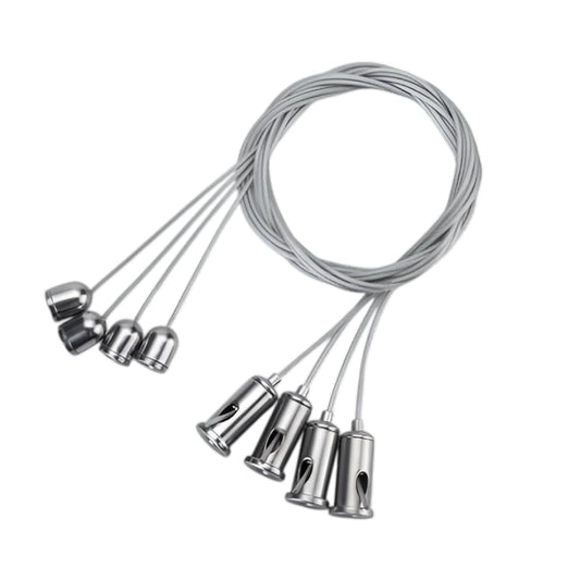 Wire Rope Suspension Kit for Hanging Lights, Billboards, Panels | Adjustable 1 Meter Wire Hanging Cable System