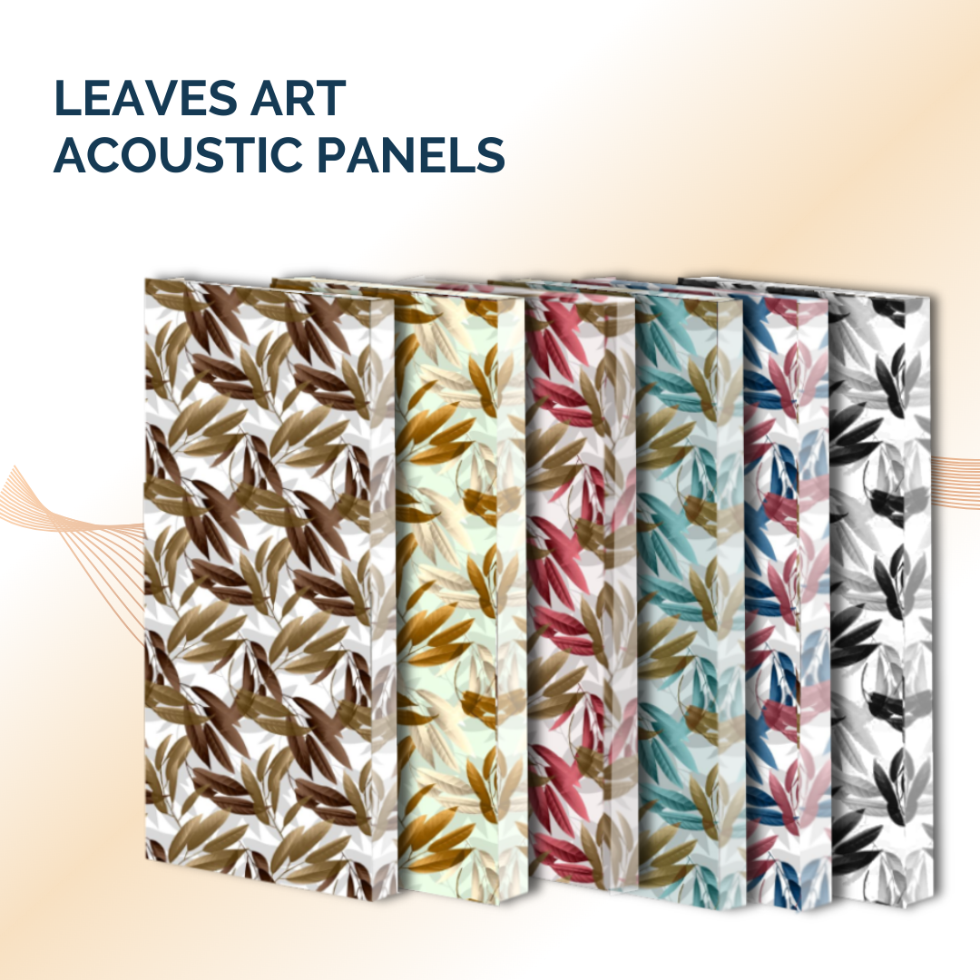 Timber Acoustics Leaf Printed Art Panels For Wall