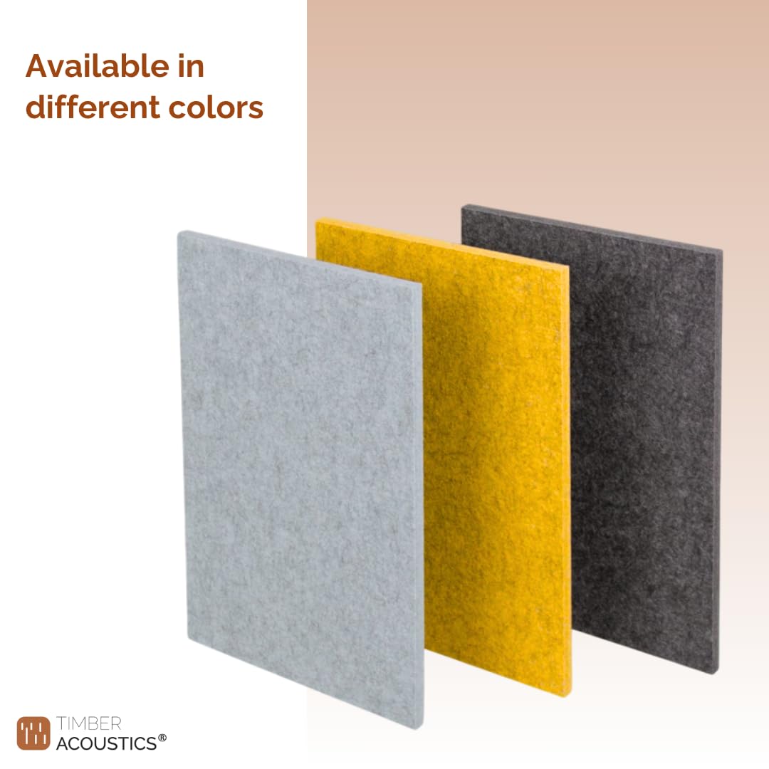 Timber Acoustics® Mute Board – Acoustic Sound Absorption Panels | 1 x 3 ft | Set of 4