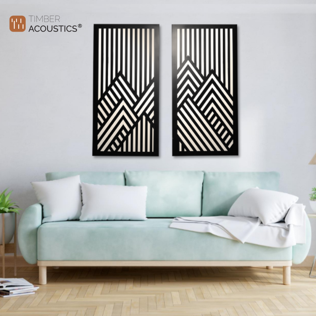 Geometric Mountain Absorption Panels Set for Echo Control & Sound Clarity