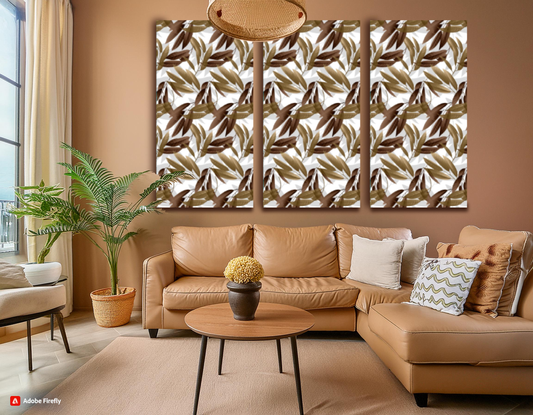Timber Acoustics Leaf Printed Art Panels For Wall