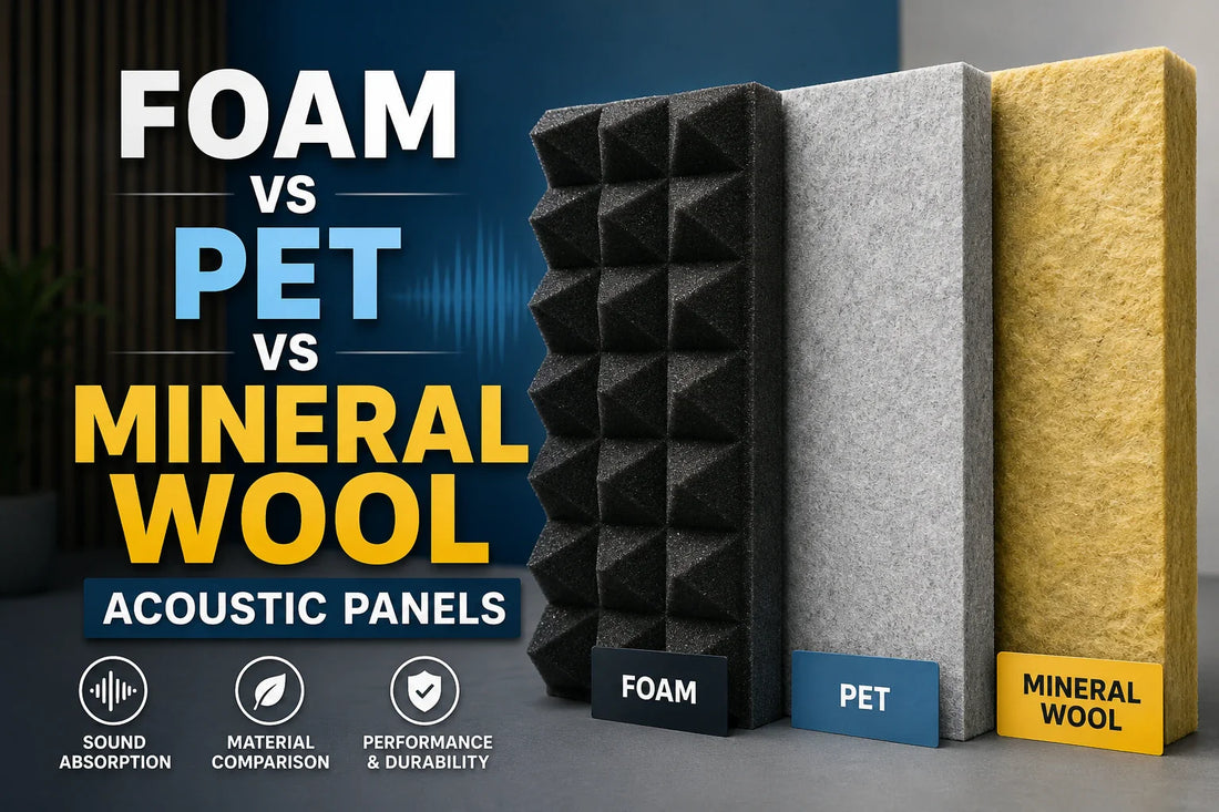 Foam vs PET vs Mineral Wool Acoustic Panels: Which One Should You Choose?