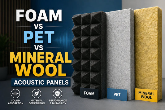 Foam vs PET vs Mineral Wool Acoustic Panels: Which One Should You Choose?