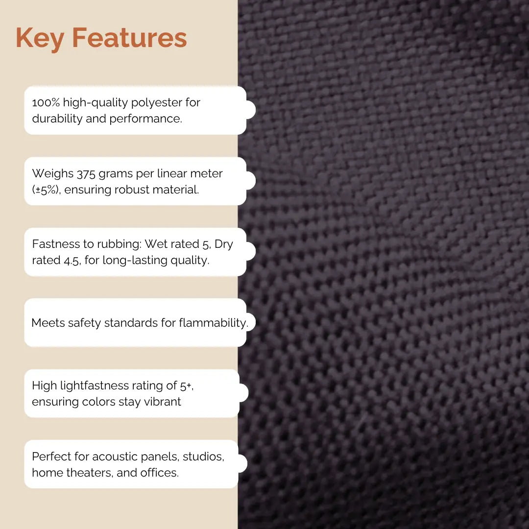 Acoustical Fabric Jute Fabric for DIY Acoustic Panels (1 Meter)