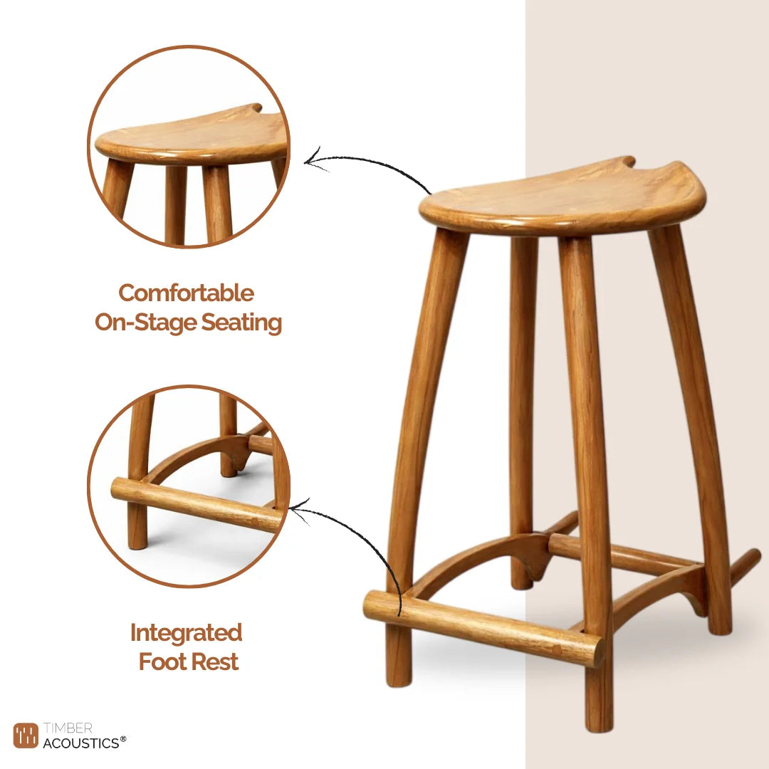 Guitar Chair with Footrest for Studio & On-Stage Performance