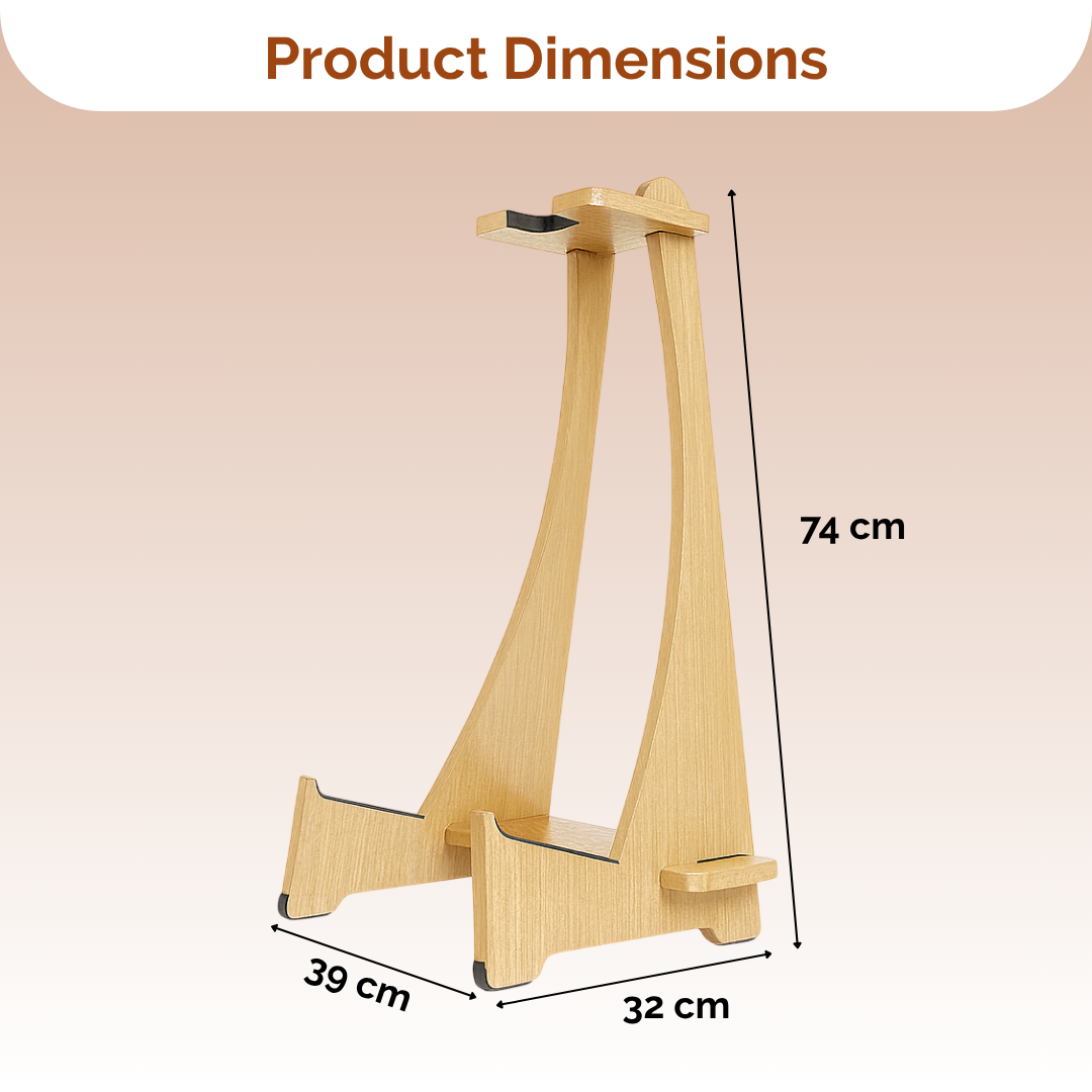 Wooden Long Neck Guitar Stand for Guitars