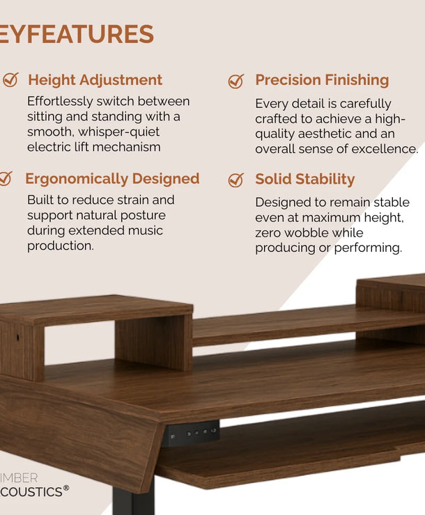 StudioPad Riser, Height Adjustable Music Production Desk