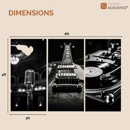 Printed Acoustic Wall Panels Set of 3