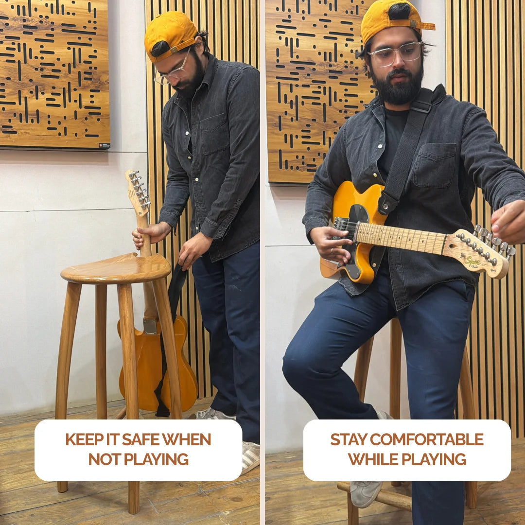 Guitar Chair with Footrest for Studio & On-Stage Performance