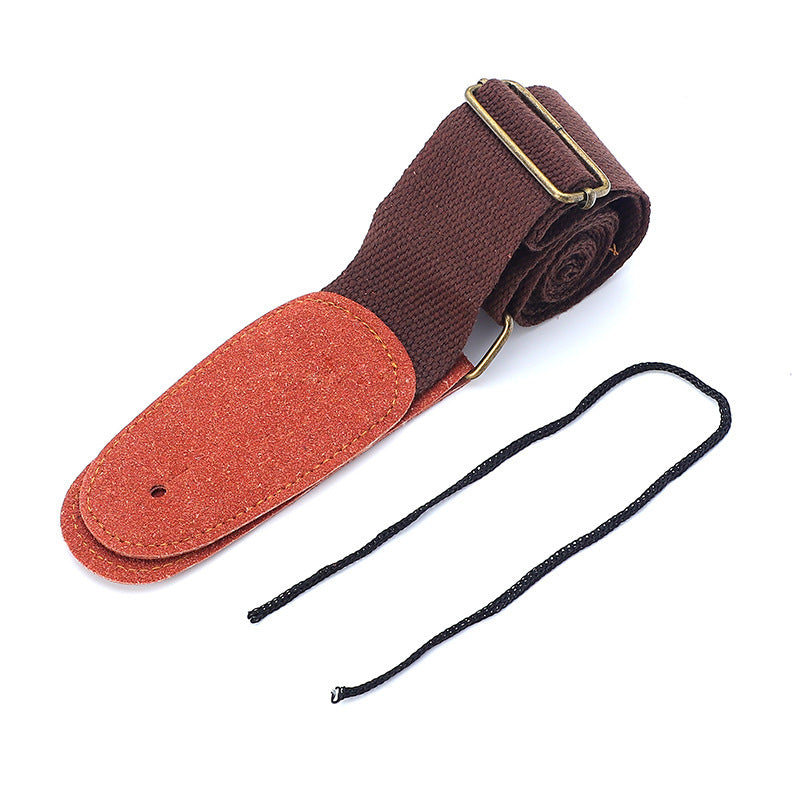 Folk Wooden Guitar Strap Cotton Suspenders 2