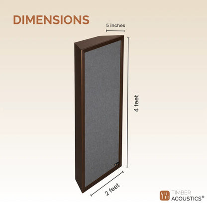 Wooden Frame Corner Bass Traps 2' x 4' x 5" [Set of 2]