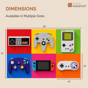 Noise Absorber Acoustic Art Wall Panels for Gaming Room, 48”x32”