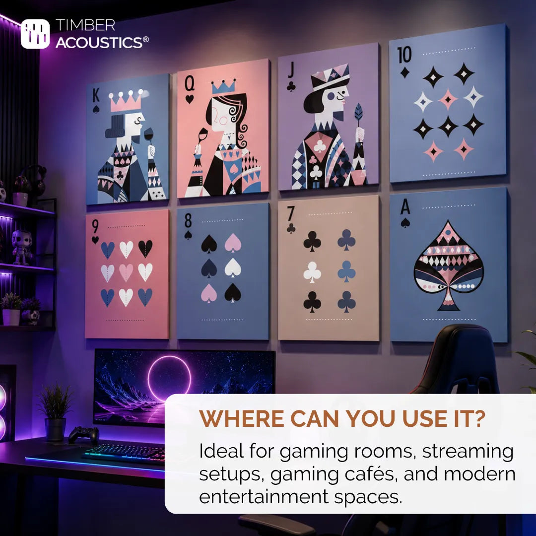 Noise Absorber Acoustic Art Wall Panels for Gaming Room, 48”x32”