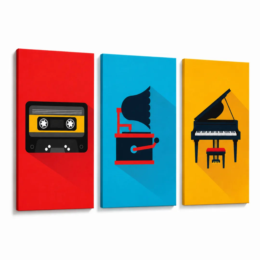 Noise Absorber Acoustic Art Wall Panels for  for Music Studio, 48”x32”