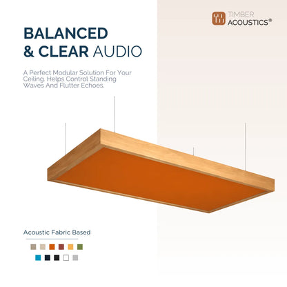 Wooden Frame Ceiling Absorption Panels [Set of 2]