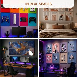 Noise Absorber Acoustic Art Wall Panels for Gaming Room, 48”x32”