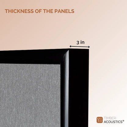Wooden Frame Soundproofing Acoustic Panels [SET OF 3]