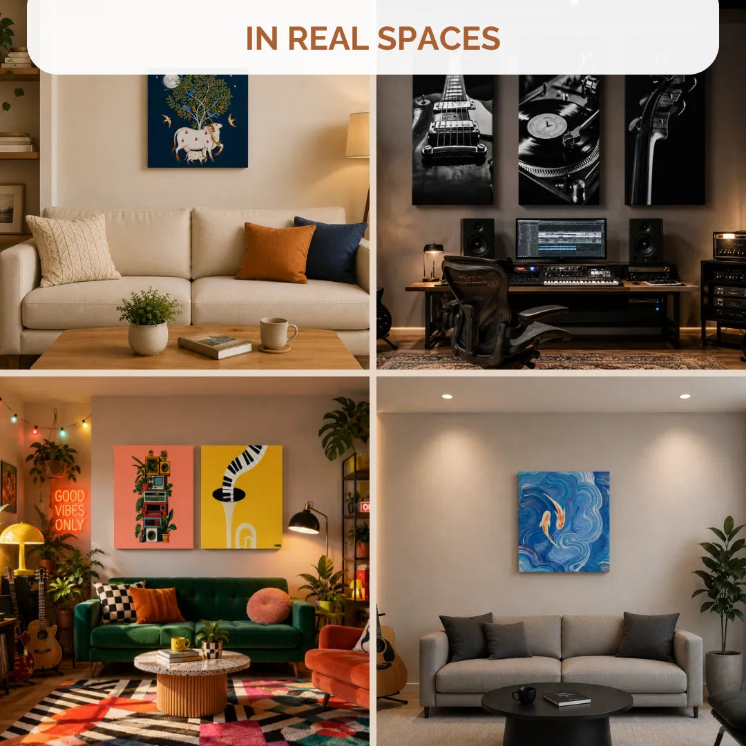 Printed Acoustic Wall Panels Set of 3