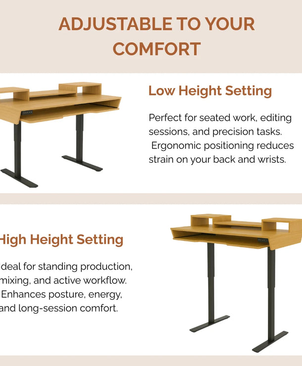 StudioPad Riser, Height Adjustable Music Production Desk