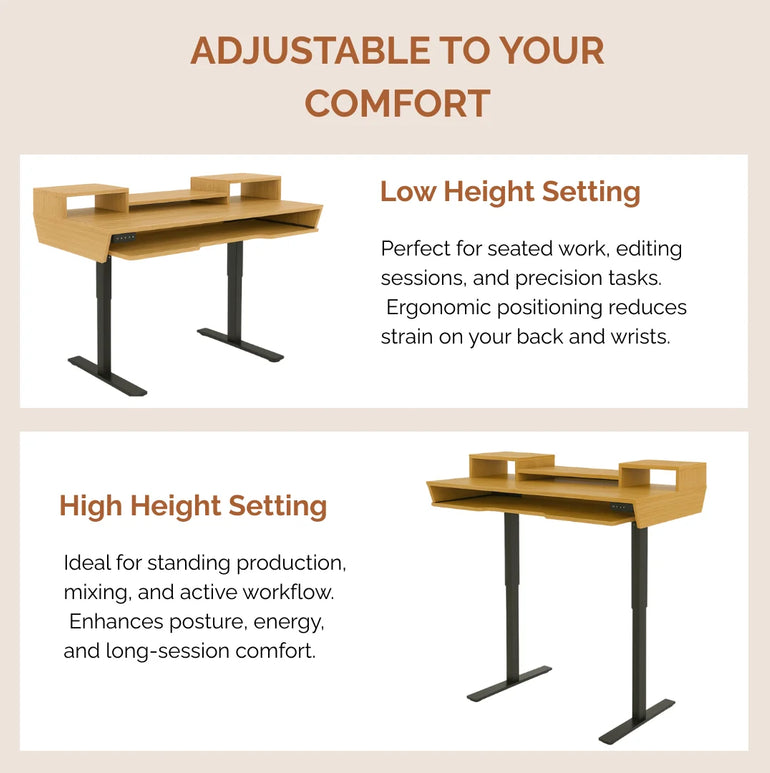 StudioPad Riser, Height Adjustable Music Production Desk