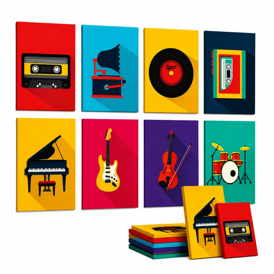 Noise Absorber Acoustic Art Wall Panels for  for Music Studio, 48”x32”