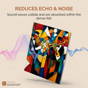 Noise Absorber Acoustic Art Wall Panels for  for Music Studio, 48”x32”