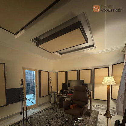 Wooden Frame Ceiling Absorption Panels [Set of 2]