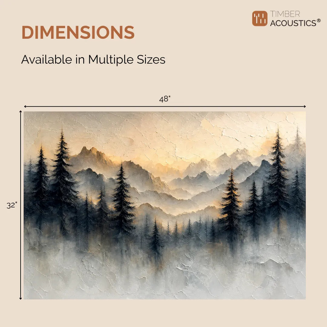 Noise Absorber Acoustic Art Wall Panels for Home, 48”x32”