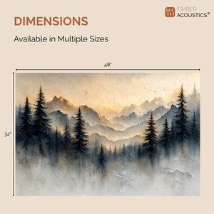 Noise Absorber Acoustic Art Wall Panels for Home, 48”x32”