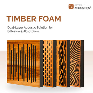 Timber Foam Acoustic Panels, Set of 4