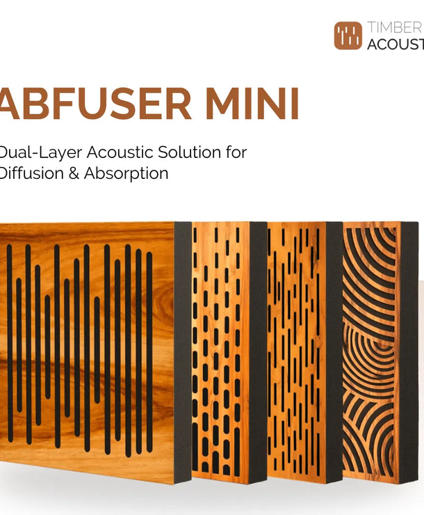Abfuser Mini Acoustic Panels (1ft x 1ft x 2in), Set of 4