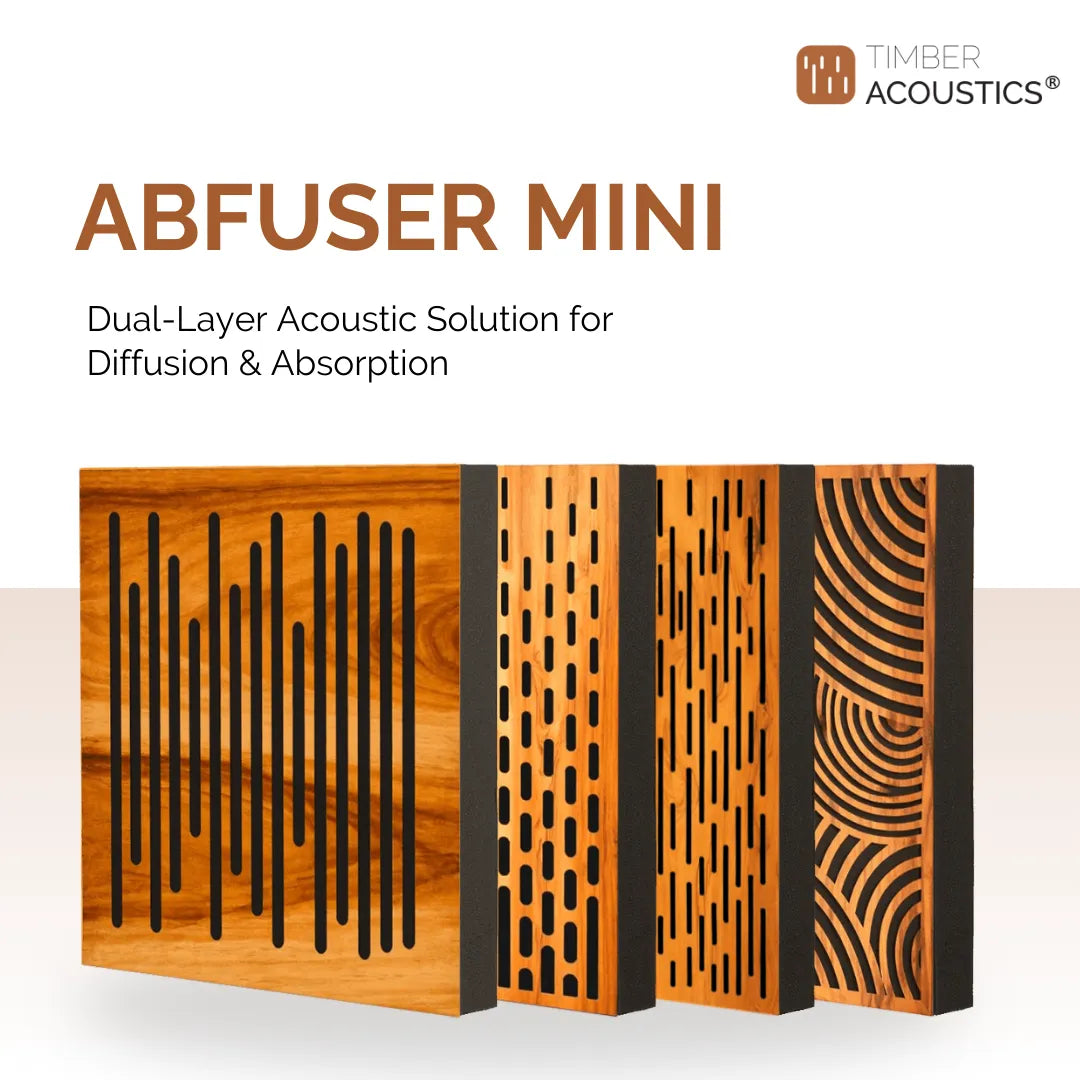 Abfuser Mini Acoustic Panels (1ft x 1ft x 2in), Set of 4
