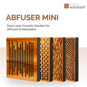 Abfuser Mini Acoustic Panels (1ft x 1ft x 2in), Set of 4