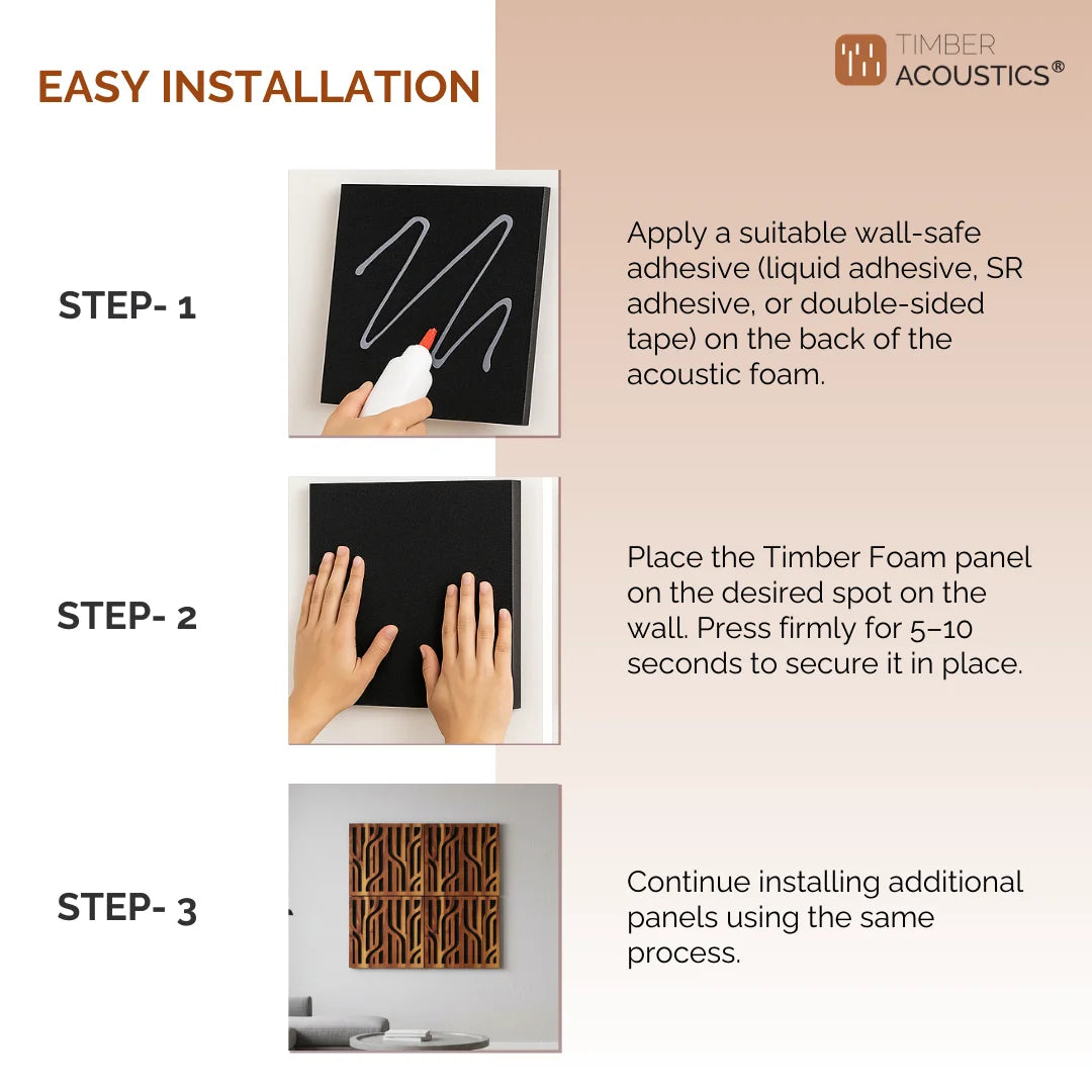 Timber Foam Acoustic Panels, Set of 4