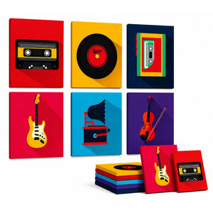 Noise Absorber Acoustic Art Wall Panels for  for Music Studio, 48”x32”