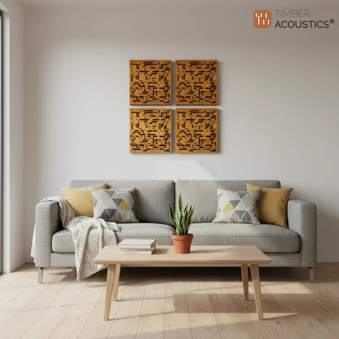 Timber Foam Acoustic Panels, Set of 4
