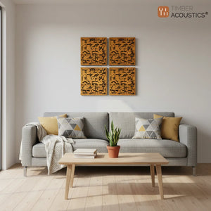 Abfuser Mini Acoustic Panels (1ft x 1ft x 2in), Set of 4