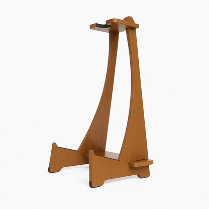Wooden Long Neck Guitar Stand with Felt Edges for Acoustic Classical Bass Guitars