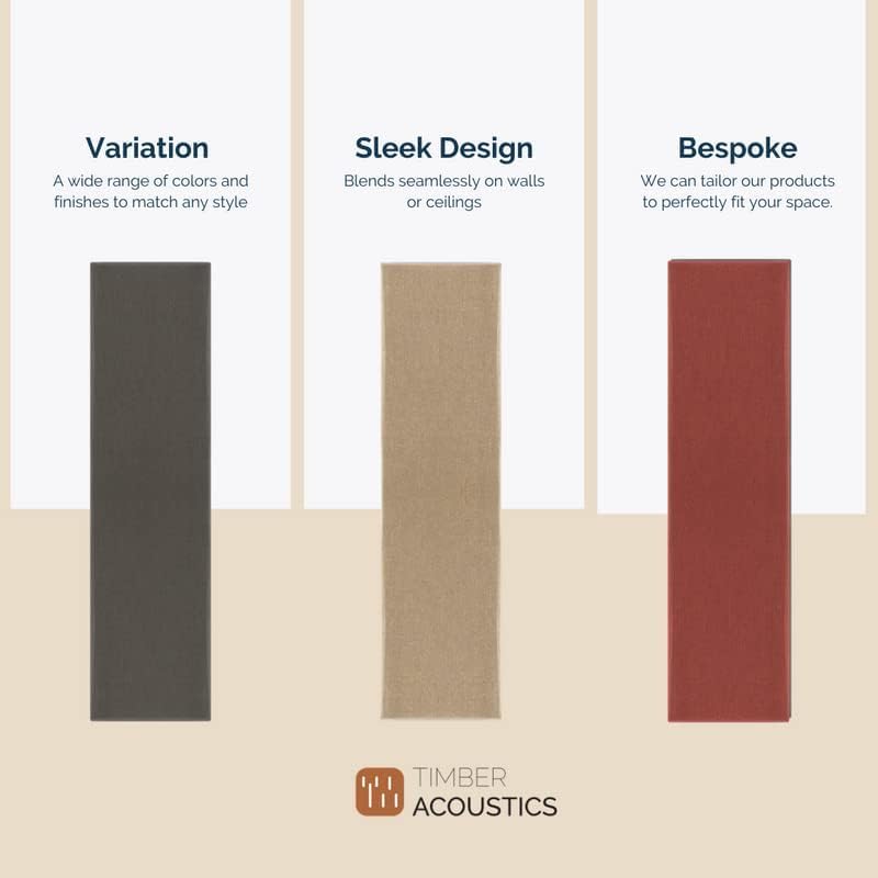 Timber Acoustics X14 Absorption Panels, 1'x4'x3" [SET OF 3]