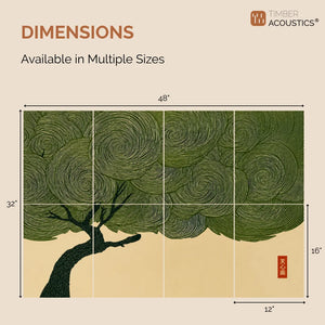 Noise Absorber Acoustic Art Wall Panels for Home, 48”x32”
