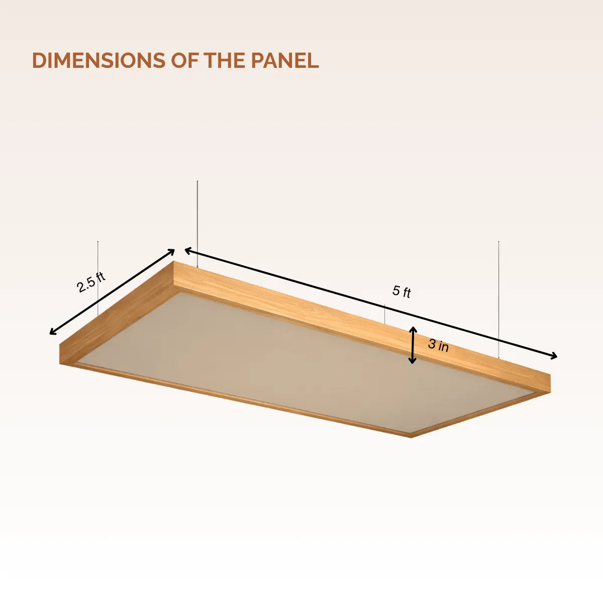 Wooden Frame Ceiling Absorption Panels [Set of 2]