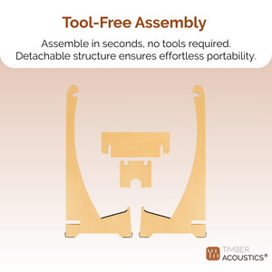 Wooden Long Neck Guitar Stand for Acoustic Classical Bass Guitars