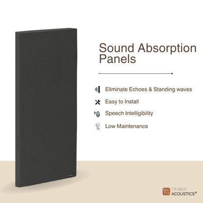 Timber Acoustics Sound Absorption Panels 2' x 4' x 1" [SET OF 4]