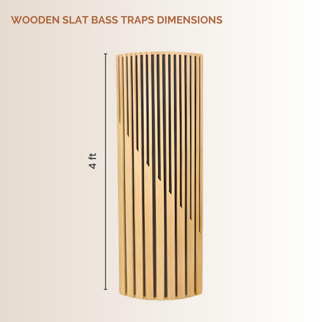 Wooden Slat Bass Traps, Low Frequency Absorption for Balanced & Clear Audio