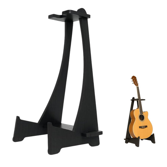 Wooden Long Neck Guitar Stand with Felt Edges for Acoustic Classical Bass Guitars