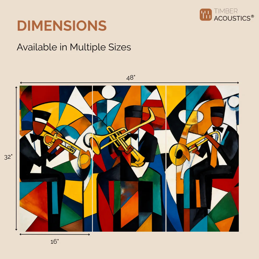 Noise Absorber Acoustic Art Wall Panels for  for Music Studio, 48”x32”