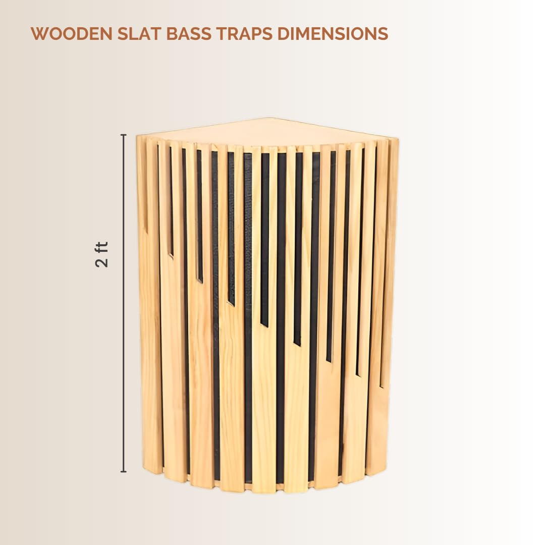 Wooden Slat Bass Traps, Low Frequency Absorption for Balanced & Clear Audio