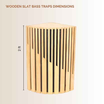 Wooden Slat Bass Traps, Low Frequency Absorption for Balanced & Clear Audio